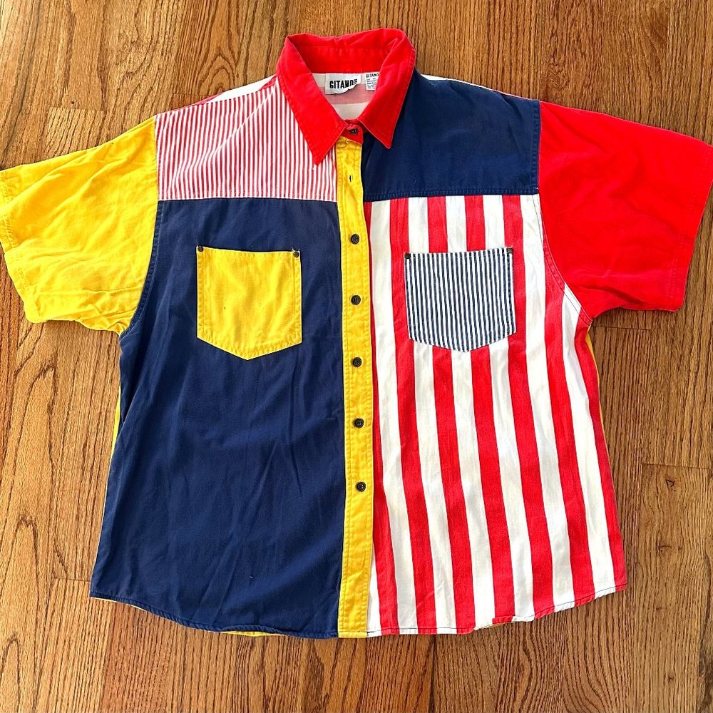 Vintage Early 90s Gitano Striped Shirt Size L